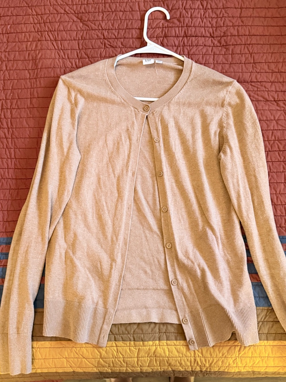 GAP Light Beige Button-Up Cardigan